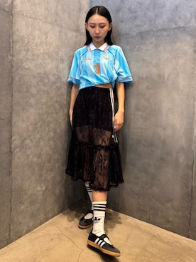 「adidas（アディダス）のアイテム（スカート）」を使った、KAさん（レディース・164cm）の夏コーディネート