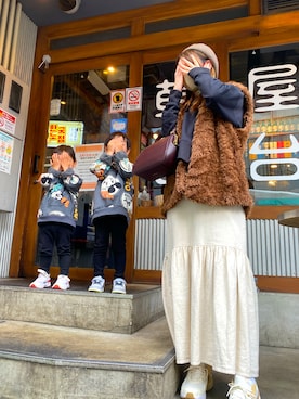 「H&M（エイチ・アンド・エム）のアイテム（パーカー）」を使った、o.aya.oさん（レディース・163cm）の春コーディネート