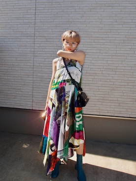 「Acne Studios（アクネストゥディオズ）のアイテム（ブーツ）」を使った、Tohさん（レディース・153cm）の夏コーディネート