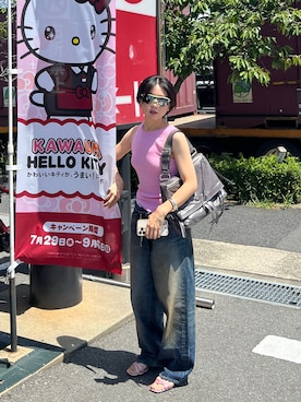「MARNI（マルニ）のアイテム」を使った、Tohさん（レディース・155cm）の夏コーディネート