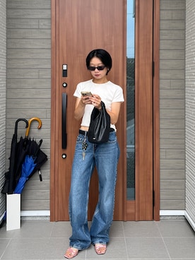 「Our Legacy（アワーレガシー）のアイテム」を使った、Tohさん（レディース・155cm）の夏コーディネート