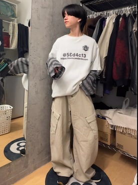 「sedacle（セダクル）のアイテム（パンツ）」を使った、Kさん（メンズ・163cm）の春コーディネート