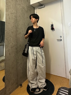 「JOHNNY WOLF（ジョニーウルフ）のアイテム」を使った、Kさん（メンズ・163cm）の夏コーディネート