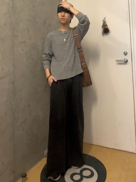 「CALLNE（カルネ）のアイテム」を使った、Kさん（メンズ・163cm）の秋コーディネート
