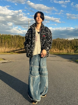 「アイテム（カーディガン/ボレロ）」を使った、Kou-さん（メンズ・163cm）の秋コーディネート