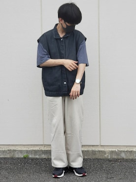 「coca（coca）（コカ）のアイテム（パンツ）」を使った、Kou-さん（メンズ・163cm）の夏コーディネート
