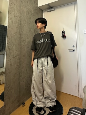 「JOHNNY WOLF（ジョニーウルフ）のアイテム」を使った、Kさん（メンズ・163cm）の夏コーディネート