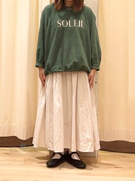 「サマンサ モスモス(Samansa Mos2)」｜「アイテム（スウェット）」を使った、Natsuさん（レディース・152cm）の秋コーディネート