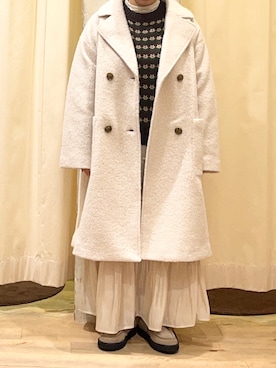 「ehka sopo（エヘカソポ）のアイテム（その他アウター）」を使った、Natsuさん（レディース・152cm）の冬コーディネート