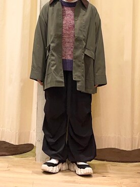 「ehka sopo（エヘカソポ）のアイテム（ブルゾン）」を使った、Natsuさん（レディース・152cm）の秋コーディネート