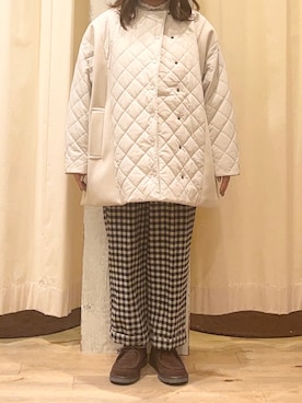 「チロリアンシューズ」｜「アイテム（ジャケット/アウター）」を使った、Natsuさん（レディース・152cm）の冬コーディネート