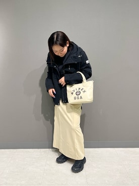 「スウェットスカート」｜「アイテム（その他アウター）」を使った、asukaさん（レディース・160cm）の冬コーディネート