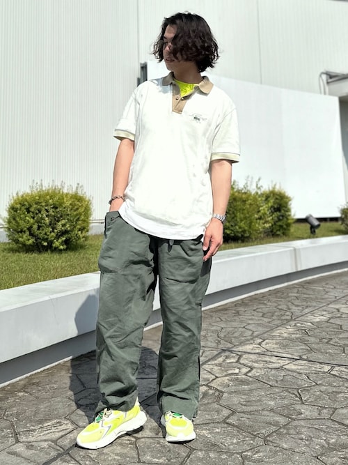 アウトラインクロッククルーネックTシャツ