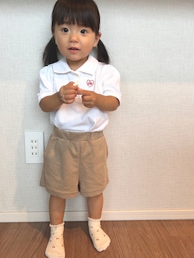 「Babiesrus（ベビーザらス）のアイテム」を使った、nanachanmamaさん（キッズ・80cm）の夏コーディネート