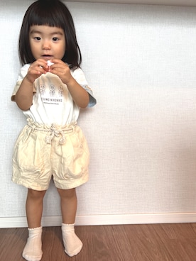 「Babiesrus（ベビーザらス）のアイテム」を使った、nanachanmamaさん（キッズ・80cm）の夏コーディネート