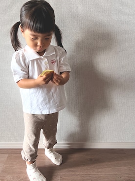 「Babiesrus（ベビーザらス）のアイテム」を使った、nanachanmamaさん（キッズ・80cm）の夏コーディネート