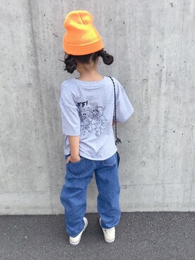 「真夏のアクティブスタイル」｜「アイテム（ニットキャップ/ビーニー）」を使った、noaさん（キッズ・120cm）の夏コーディネート