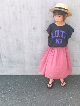 「CIAOPANIC TYPY（チャオパニックティピー）のアイテム（サンダル）」を使った、noaさん（キッズ・110cm）の夏コーディネート