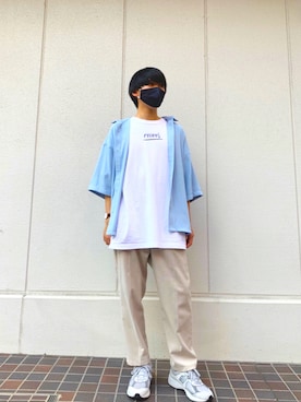 「Adoon plain（アドーンプレーン）のアイテム」を使った、りょたさん（メンズ・171cm）の夏コーディネート