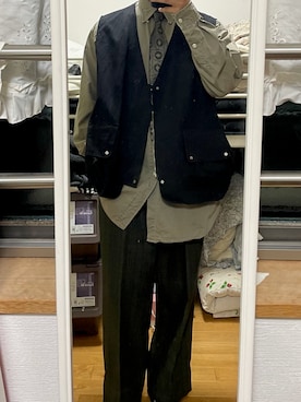 「ラルフローレン」｜「アイテム（その他アウター）」を使った、shanimaさん（メンズ・161cm）の秋コーディネート