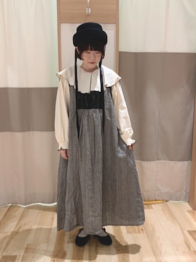 「配色」｜「アイテム（その他）」を使った、なかむらさん（レディース・152cm）の秋コーディネート