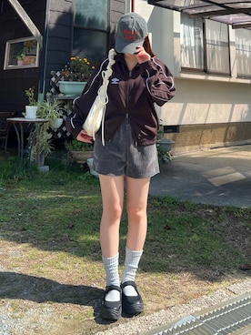 「アイテム（ブルゾン）」を使った、sor_aroomさん（レディース・160cm）の秋コーディネート