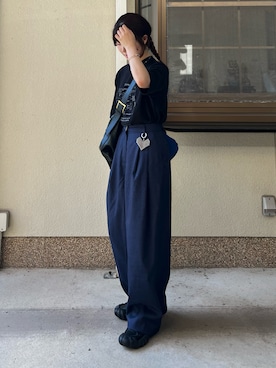 「soerte（ソエルテ）の4 pattern assort graphic Tee/４パターンアソートグラフィックT（Tシャツ/カットソー）」を使った、sor_aroomさん（レディース・160cm）の夏コーディネート