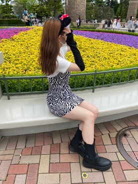 「sheinのアイテム（ワンピース/ドレス、ブラック系）」を使った、kirariさん（レディース・163cm）の夏コーディネート