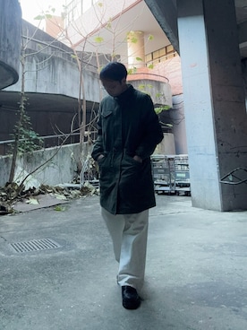 「アイテム（モッズコート）」を使った、記録さん（メンズ・163cm）の冬コーディネート