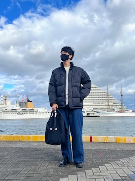 「EMMA  CLOTHES」｜「アイテム（ダウンジャケット/コート）」を使った、mugimugiさん（メンズ・175cm）の冬コーディネート