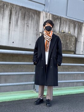 「マフラー」｜「アイテム（セットアップ）」を使った、mugimugiさん（メンズ・175cm）の冬コーディネート