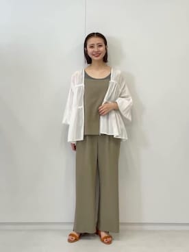「アイテム（トップス）」を使った、松岡（matsuoka）さん（レディース・158cm）の夏コーディネート