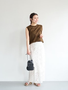 松岡（matsuoka）さん（レディース・158cm）の夏コーディネート