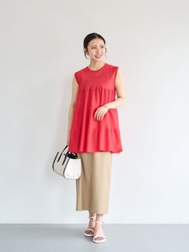 松岡（matsuoka）さん（レディース・158cm）の夏コーディネート