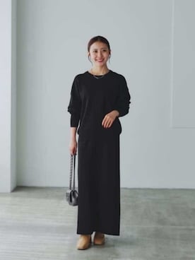 「green label relaxing（グリーンレーベルリラクシング）のアイテム（ブーツ）」を使った、松岡（matsuoka）さん（レディース・158cm）の秋コーディネート