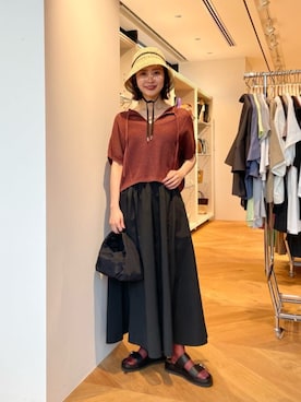 「アイテム（スカート）」を使った、松岡（matsuoka）さん（レディース・158cm）の夏コーディネート