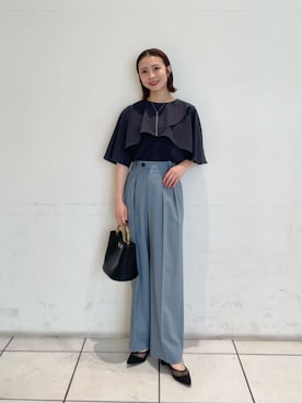 「アイテム（パンプス）」を使った、松岡（matsuoka）さん（レディース・158cm）の夏コーディネート