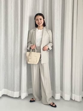 「green label relaxing（グリーンレーベルリラクシング）のアイテム」を使った、松岡（matsuoka）さん（レディース・158cm）の春コーディネート