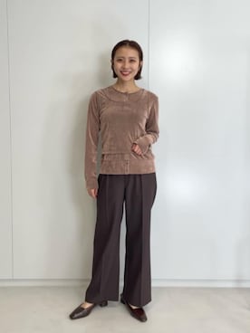 「green label relaxing（グリーンレーベルリラクシング）のアイテム（パンプス）」を使った、松岡（matsuoka）さん（レディース・158cm）の秋コーディネート