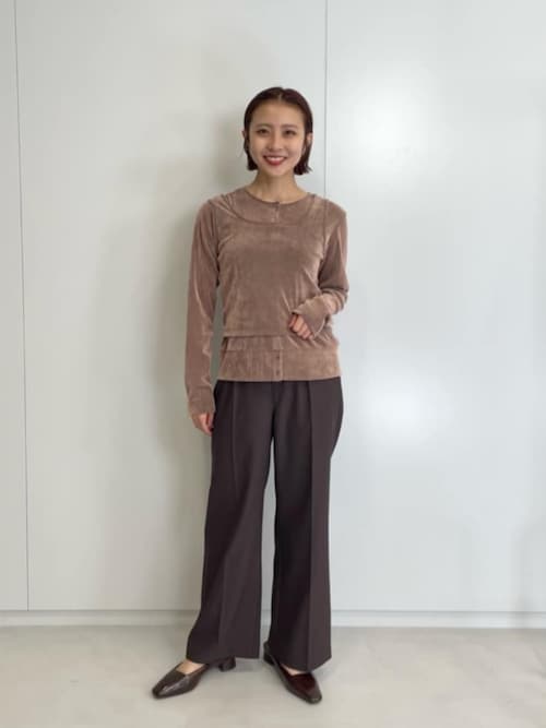 セール】シアー フロッキー タンクトップ（タンクトップ）｜green