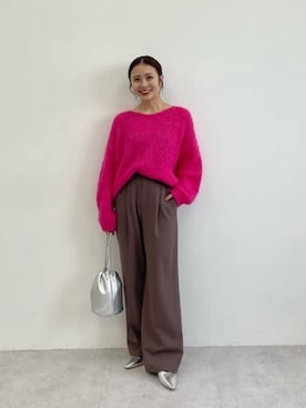 「TRICOTS JEAN MARC（トリコットジーンマルク）のアイテム（ニット/セーター）」を使った、松岡（matsuoka）さん（レディース・158cm）の秋コーディネート
