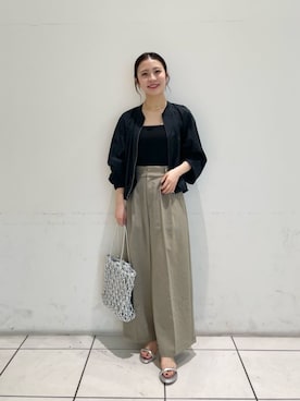 「green label relaxing（グリーンレーベルリラクシング）のアイテム（ブルゾン）」を使った、松岡（matsuoka）さん（レディース・158cm）の春コーディネート