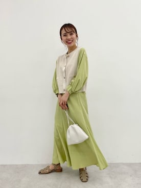 「ESLOW（エスロー）のアイテム」を使った、松岡（matsuoka）さん（レディース・158cm）の春コーディネート