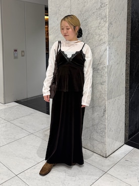 「KBF（ケイビーエフ）のアイテム（その他シューズ）」を使った、miraiさん（レディース・152cm）の秋コーディネート
