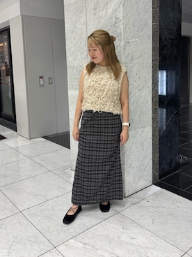 「アイテム（バレエシューズ）」を使った、miraiさん（レディース・152cm）の夏コーディネート