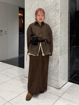 「KBF（ケイビーエフ）のアイテム（その他シューズ）」を使った、miraiさん（レディース・152cm）の秋コーディネート