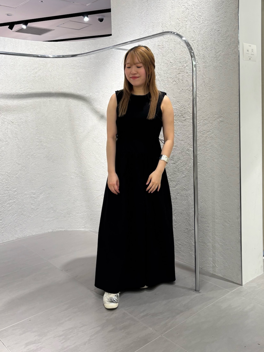 「KBF、kbf_ootd、低身長コーデ、骨格ストレート、20代、夏ワンピース、モノトーン、私のイチ推しブランド、newarrival」｜「KBFのノースリーブドロストワンピース（ワンピース、ブラック系）」を使った、miraiさん（レディース・152cm）の春コーディネートの1枚目の写真