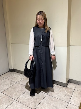 「アイテム（ワンピース/ドレス）」を使った、miraiさん（レディース・152cm）の秋コーディネート