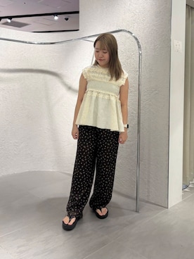「きれいめ派カットソー」｜「アイテム（パンツ）」を使った、miraiさん（レディース・152cm）の夏コーディネート