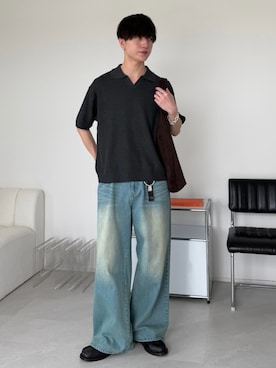 「アイテム（トップス）」を使った、るいさん（メンズ・179cm）の夏コーディネート
